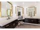 Well lit bathroom with double vanity, modern fixtures, and great lighting for getting ready at 5040 N Arcadia Dr, Phoenix, AZ 85018