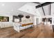 Gourmet kitchen with large marble island, modern lighting, and high-end appliances at 5040 N Arcadia Dr, Phoenix, AZ 85018