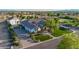 An aerial shot of a well-maintained property with lush landscaping and a circular driveway at 10059 W Villa Lindo Dr, Peoria, AZ 85383