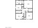 Upstairs floor plan featuring four bedrooms, two bathrooms, a laundry area and walk in closet at 148 E Douglas Ave, Coolidge, AZ 85128
