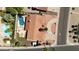 Aerial view showcasing the home, pool, landscaping, and overall property layout at 302 E Carol Ann Way, Phoenix, AZ 85022