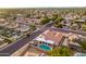 Beautiful aerial view of residential area with well-maintained homes, pools, and mature trees at 5431 W Cochise Dr, Glendale, AZ 85302