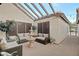 Outdoor courtyard includes comfortable seating, a brick-paved area, and a beautiful fountain at 5431 W Cochise Dr, Glendale, AZ 85302