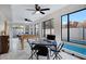 Spacious game room features a billiards table, foosball, and views of the pool at 5431 W Cochise Dr, Glendale, AZ 85302
