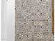 Intricate blue and beige patterned wallpaper detail at 6790 S Springs Pl, Chandler, AZ 85249