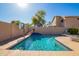 Backyard pool with steps and water feature at 8637 W Kathleen Rd, Peoria, AZ 85382