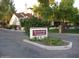 Breckenridge Townhomes community sign surrounded by lush landscaping at 170 E Guadalupe Rd # 154, Gilbert, AZ 85234