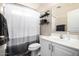 Clean bathroom featuring a shower-tub combo with modern vanity and toilet at 3423 E Crescent Way, Gilbert, AZ 85298