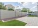 Spacious backyard featuring synthetic grass, stone details, and a block wall for privacy at 3439 E Shannon St, Gilbert, AZ 85295
