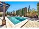 Backyard featuring pool, outdoor kitchen, patio, and gazebo at 3925 E Vallejo Dr, Gilbert, AZ 85298