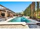 Backyard featuring pool, outdoor kitchen, patio, and gazebo at 3925 E Vallejo Dr, Gilbert, AZ 85298