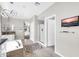 Elegant bathroom showcasing a glass-enclosed shower, stylish fixtures, and a vessel sink at 3925 E Vallejo Dr, Gilbert, AZ 85298
