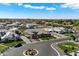 This aerial view showcases the property's well-manicured landscaping, elegant architecture, and desirable neighborhood setting at 4023 E Minton Cir, Mesa, AZ 85215