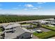 Aerial shot showing the property's backyard pool, patio, and the stunning views of the neighborhood at 4023 E Minton Cir, Mesa, AZ 85215