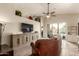 Spacious living room with a view of the outdoor pool and patio area at 4630 E Mountain Vista Dr, Phoenix, AZ 85048