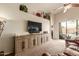 Living room view showcases backyard pool access at 4630 E Mountain Vista Dr, Phoenix, AZ 85048