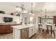 Open concept living area with kitchen island and dining area at 4630 E Mountain Vista Dr, Phoenix, AZ 85048