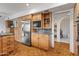View of kitchen with stainless appliances, wood cabinets, and granite countertops at 6340 N 34Th Pl, Paradise Valley, AZ 85253