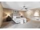 Comfortable bedroom featuring neutral tones, carpet floors, and ceiling fan at 6340 N 34Th Pl, Paradise Valley, AZ 85253