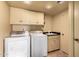 Convenient laundry room with a washing machine, dryer, sink, and ample cabinet space for storage at 6701 N Scottsdale Rd # 15, Scottsdale, AZ 85250