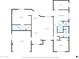 Detailed floor plan showing layout of the home with bedrooms, bathrooms, kitchen, living room, and garage at 10842 W Sarabande Cir, Sun City, AZ 85351