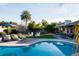Backyard oasis featuring a pool, various seating areas and lush landscaping at 13219 N 46Th Pl, Phoenix, AZ 85032