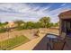 A view of the backyard showing a playground from the balcony at 1648 S Faith --, Mesa, AZ 85209