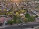 Expansive aerial view of a Primary-planned community featuring lush landscaping and walking trails at 1677 E Heather Dr, San Tan Valley, AZ 85140