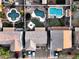 Aerial view of neighborhood homes highlighting various backyard pools and landscaping at 1677 E Heather Dr, San Tan Valley, AZ 85140