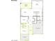 First floor plan featuring a spacious living area, kitchen, office, and bedroom with attached garage at 1923 E Empeltre Rd, San Tan Valley, AZ 85140