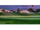 Lush green golf course view showcasing a well-maintained community with beautiful landscaping and a tranquil atmosphere at 2535 N Pinnule Cir, Mesa, AZ 85215