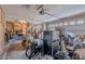 Spacious garage filled with boxes and household items, offering ample storage space at 3432 E Jasper Dr, Gilbert, AZ 85296
