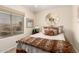 Comfortable bedroom with plush bedding and a view of the surrounding neighborhood at 1567 S Western Skies Dr, Gilbert, AZ 85296