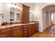 Bathroom boasts double sinks with granite countertops and lots of storage at 16446 N 59Th St, Scottsdale, AZ 85254