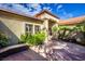 Outdoor patio with desert landscaping and architectural details at 16446 N 59Th St, Scottsdale, AZ 85254