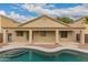 A refreshing pool and patio area, ideal for relaxation and entertainment at 19008 N Lousandra Dr, Maricopa, AZ 85138