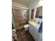 Bathroom with a modern glass shower enclosure and updated vanity with sink at 2151 S Calle Del Marcos --, Casa Grande, AZ 85194