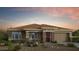 Beautiful single-story home with a brick accent and a two-car garage, perfect for suburban living at 21539 S 191St Pl, Queen Creek, AZ 85140