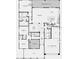 Detailed floor plan showcasing a large living room, four bedrooms, and a three car garage at 21539 S 191St Pl, Queen Creek, AZ 85140