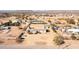 Aerial shot of the property showcasing horse facilities, RV parking, and desert landscape at 404 W Galvin St, Phoenix, AZ 85086