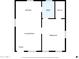 A well-designed floor plan featuring a kitchen, bath, walk-in closet, living room, bedroom, and foyer at 404 W Galvin St, Phoenix, AZ 85086