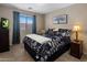 Cozy bedroom featuring a comfortable bed, natural light from the window, and tasteful decor at 45583 W Sheridan W Rd, Maricopa, AZ 85139