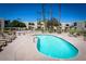 Relaxing community pool with lounge chairs and lush landscaping in a well-maintained setting at 4600 N 68Th St # 368, Scottsdale, AZ 85251
