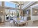 Dining area with sliding doors that open to a beautiful view at 5431 E Lafayette Blvd, Phoenix, AZ 85018