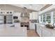 Spacious kitchen featuring white cabinetry, stainless steel appliances, and a tile backsplash at 5431 E Lafayette Blvd, Phoenix, AZ 85018