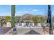 Inviting outdoor seating area with a view of mountains, perfect for relaxation or entertaining at 5431 E Lafayette Blvd, Phoenix, AZ 85018