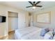 The bedroom is bright and airy with a closet, offering both storage and convenience at 832 N Blue Marlin Dr, Gilbert, AZ 85234