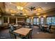 Community meeting room with tables, chairs, and kitchenette at 8377 S Mountain Air Ln, Gold Canyon, AZ 85118