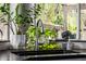 Kitchen sink with plants in front of window that looks out to backyard at 15027 N 61St Pl, Scottsdale, AZ 85254