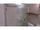 Bathroom with glass enclosed shower and modern fixtures at 20479 N 105Th Ave, Peoria, AZ 85382